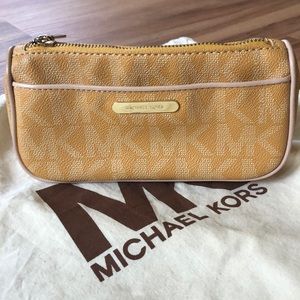 Michael Kors travel leather cosmetic bag